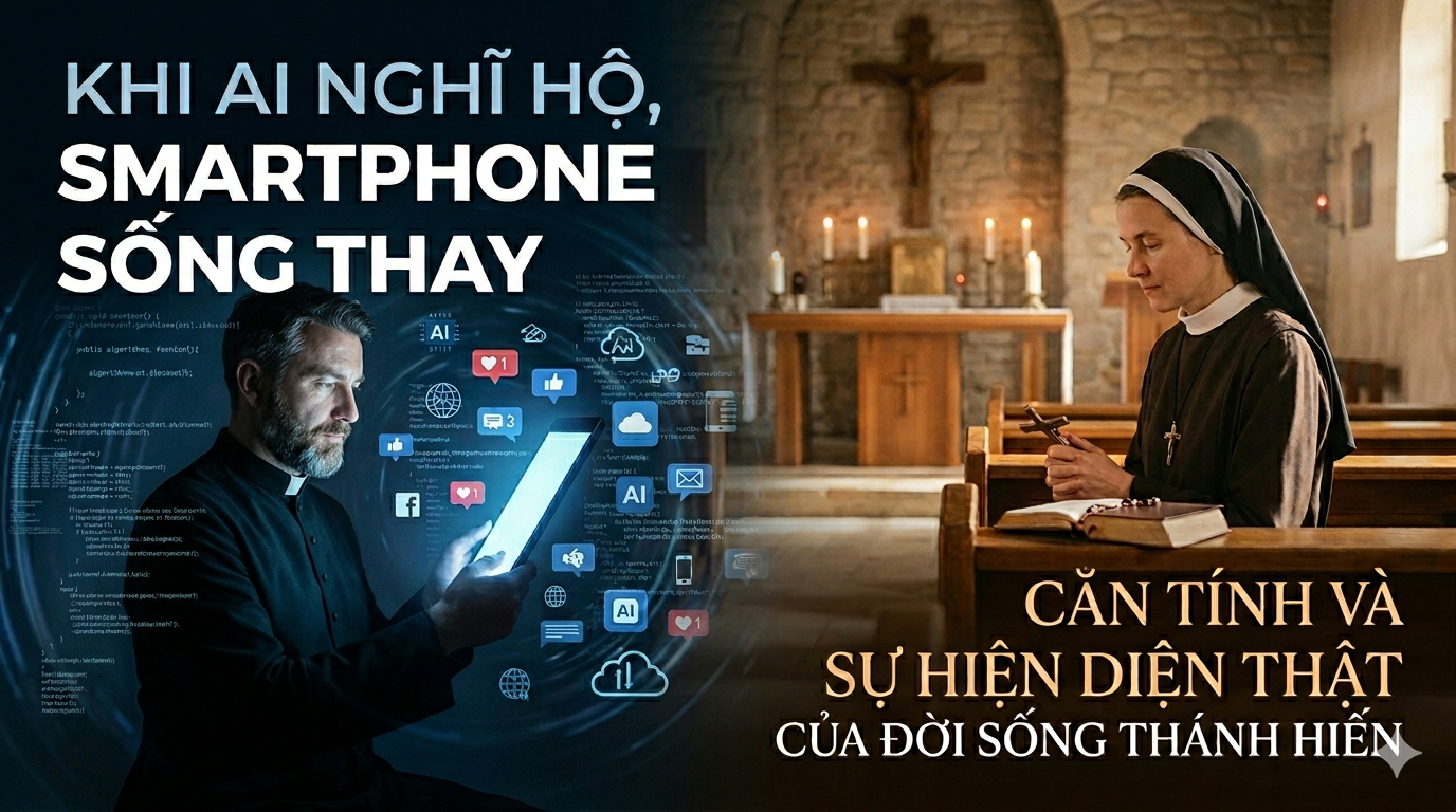 Khi AI nghĩ hộ, Smartphone sống thay: Căn tính và sự hiện diện thật của đời sống thánh hiến